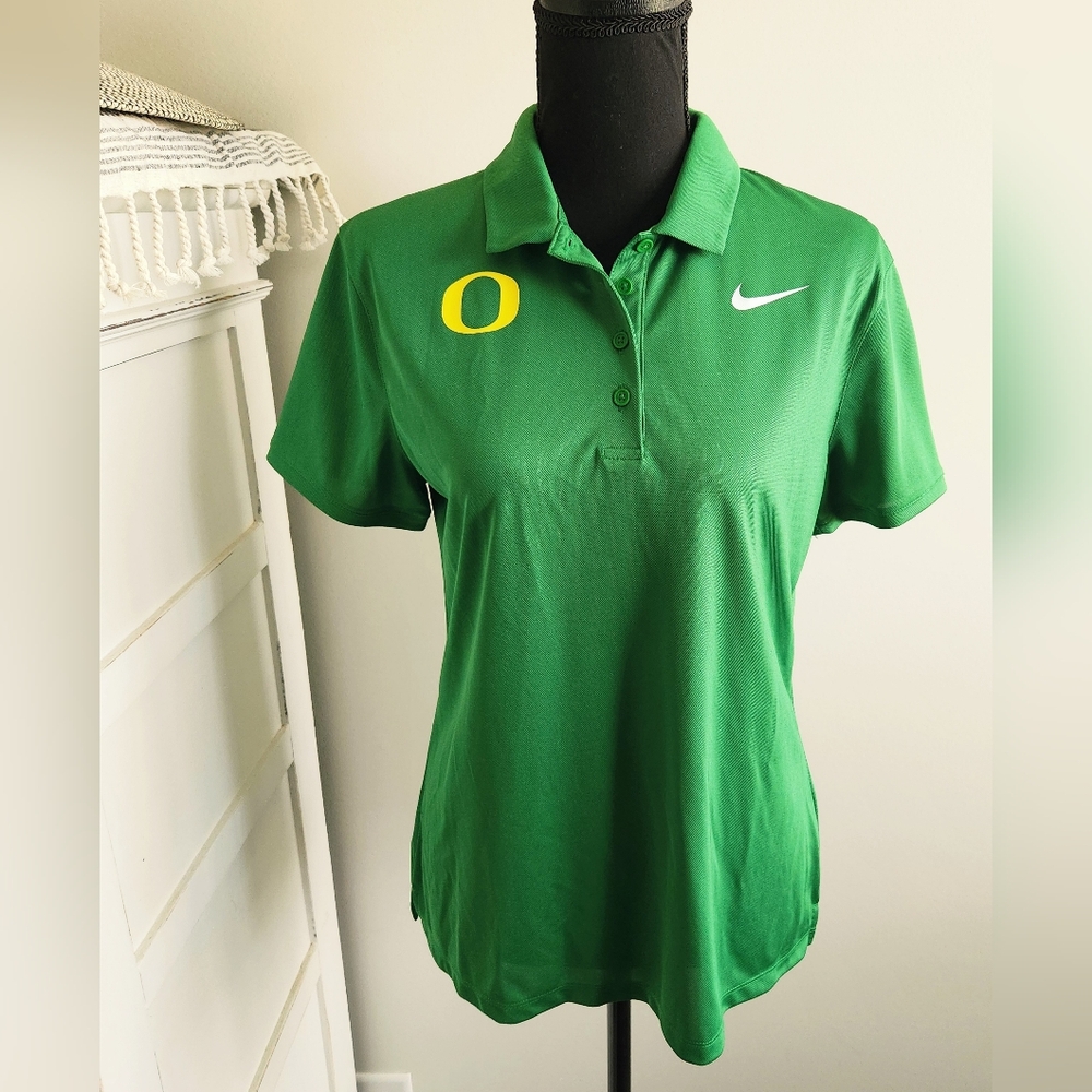 NIKE DRI-FIT OREGON DUCKS LOGO POLO SHIRT